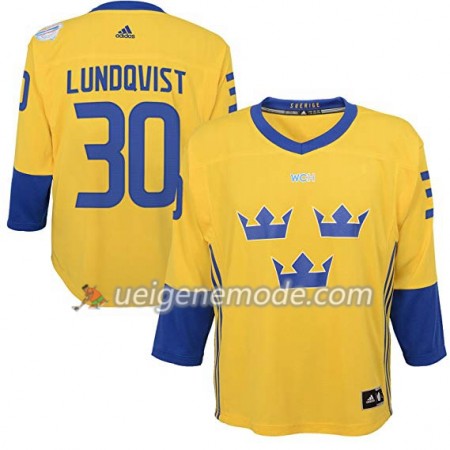 Schweden Trikot Henrik Lundqvist 30 2016 World Cup Gold Premier
